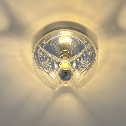 Bauhaus Taklampa i Fransk Vintage Stil – Mässingsfärgad Glasplafond för Kök, Sovrum och Matsal