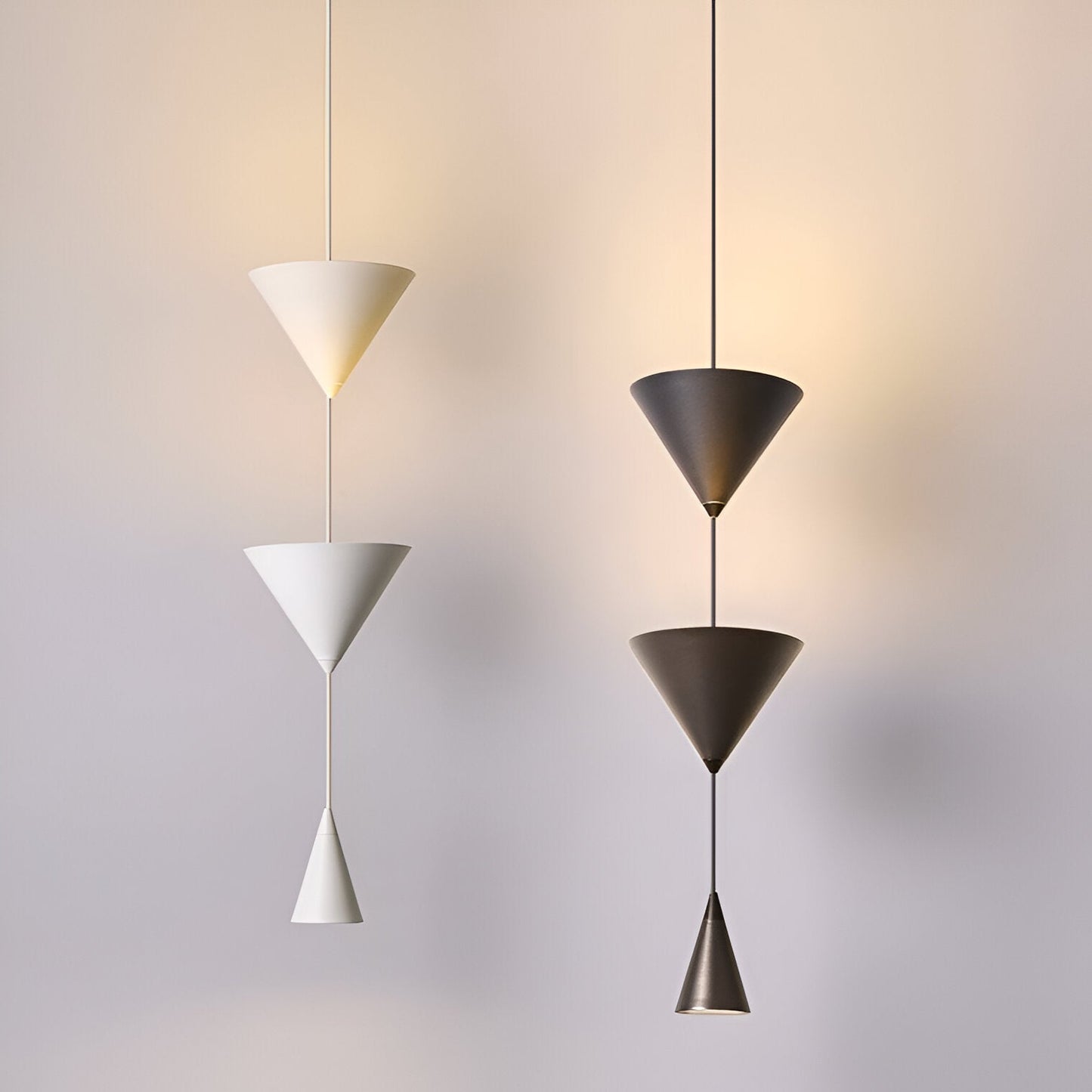 Modern konformad takpendel i metall med tre spotlights för hem och café