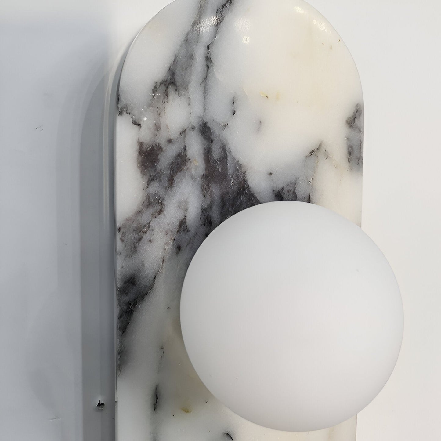 Modern vägglampa i marmor med runda glaskupor för vardagsrum sovrum hall