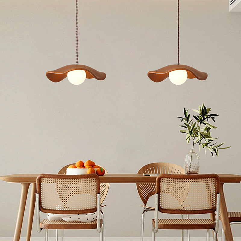 Modern hattformad takpendel i resin minimalistisk design för sovrum matsal