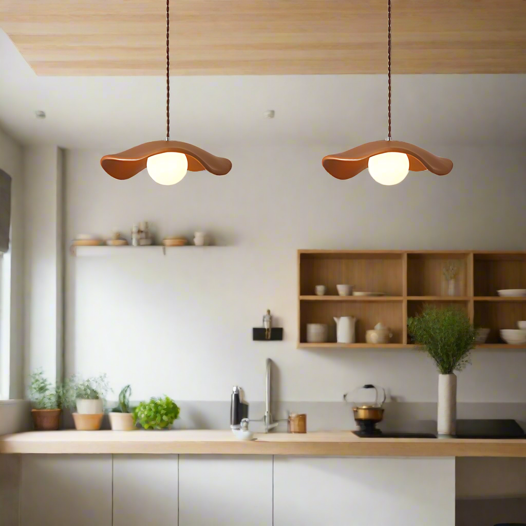 Modern hattformad takpendel i resin minimalistisk design för sovrum matsal