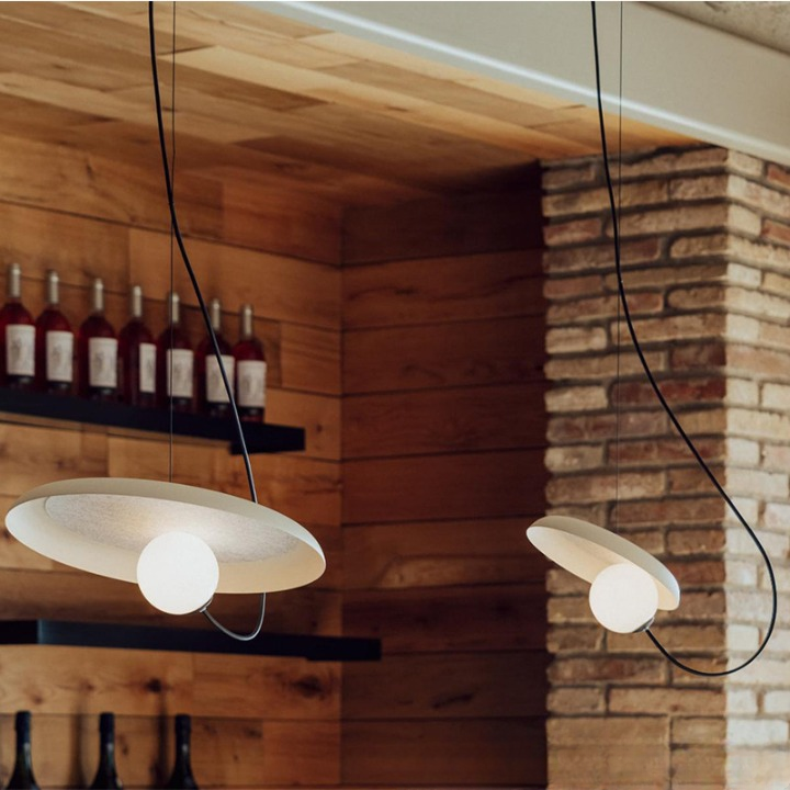 Modern justerbar LED pendellampa i metall för matsal sovrum kök