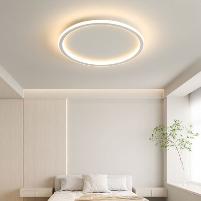 Rund skandinavisk taklampa i minimalistisk design med LED-belysning