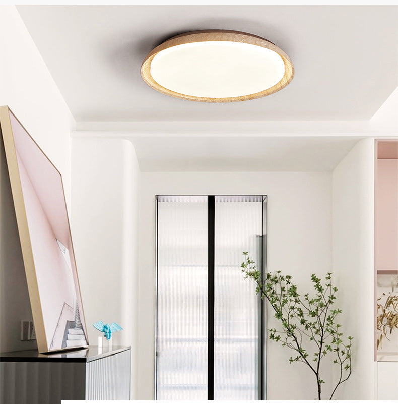 Travertin Taklampa i Japansk Wabi-Sabi Stil – Modern Retro Plafond i Marmor med Dimbart LED-ljus