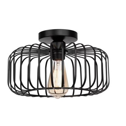 Industriell Taklampa i Metall – Birdcage Plafond i Modern Retrodesign för Matsal och Korridor