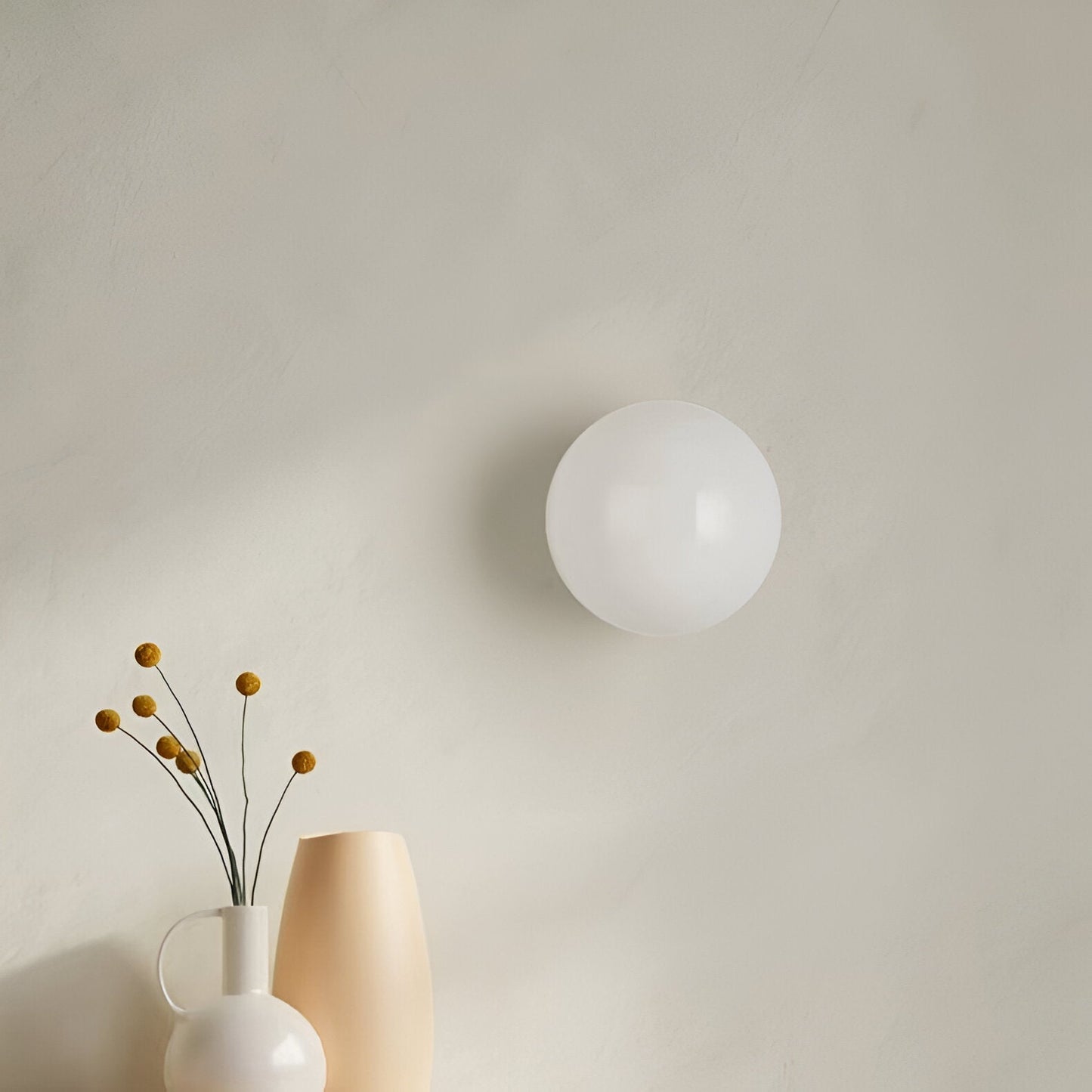 Minimalistisk glas vägglampa i sfärisk design för sovrum hall vardagsrum