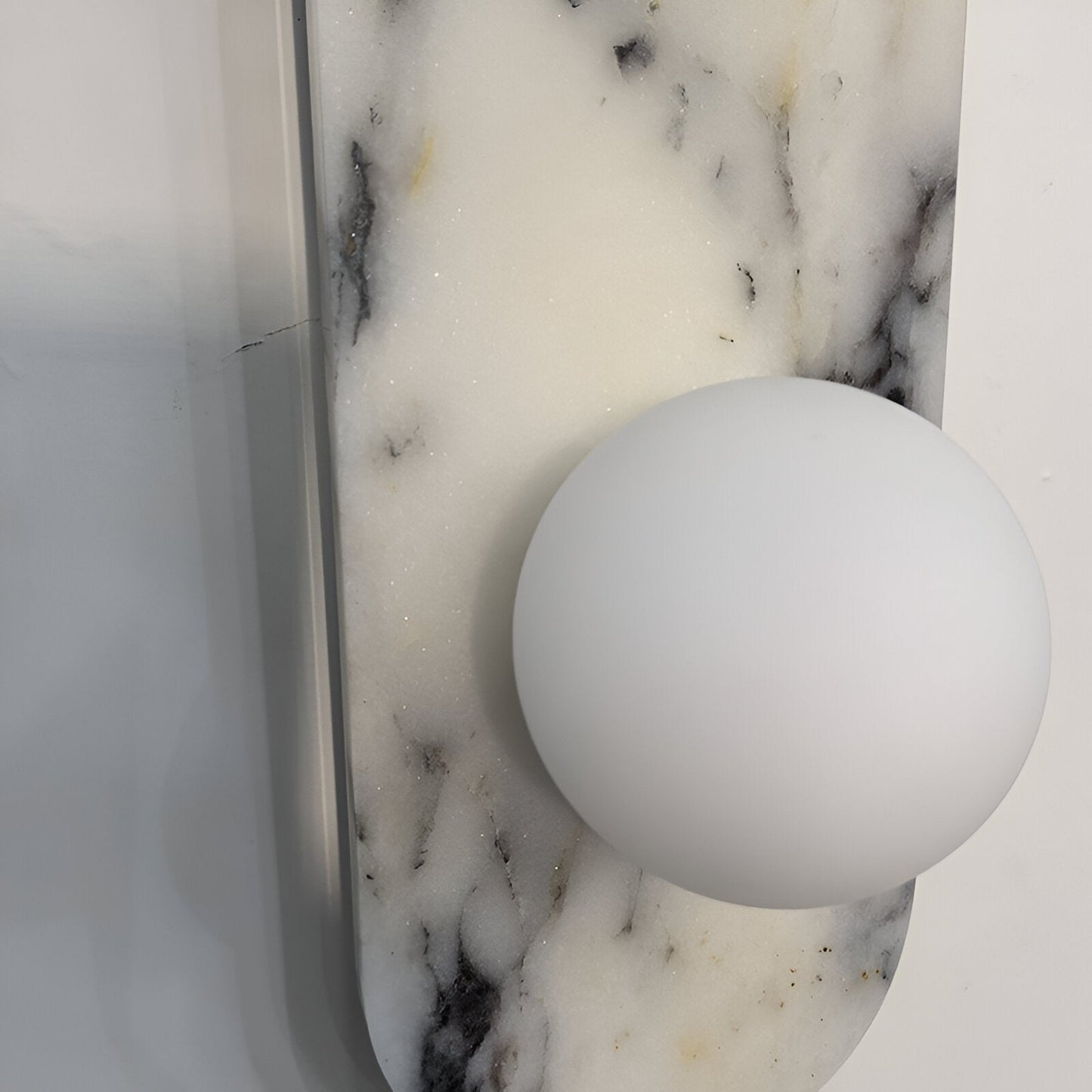 Modern vägglampa i marmor med runda glaskupor för vardagsrum sovrum hall