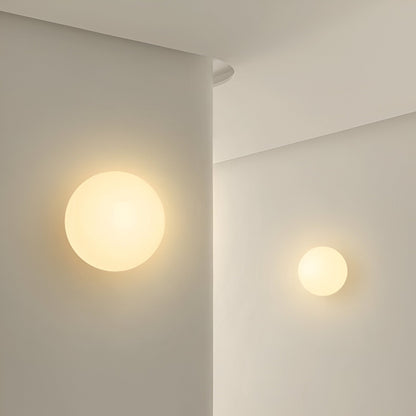 Minimalistisk glas vägglampa i sfärisk design för sovrum hall vardagsrum