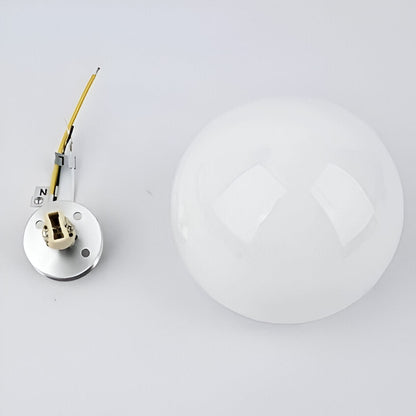 Minimalistisk glas vägglampa i sfärisk design för sovrum hall vardagsrum