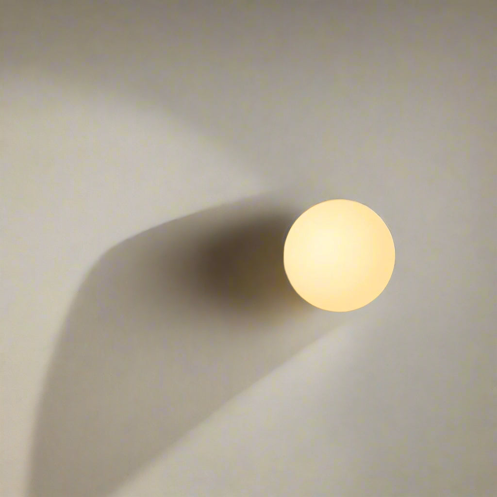 Minimalistisk glas vägglampa i sfärisk design för sovrum hall vardagsrum