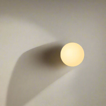 Minimalistisk glas vägglampa i sfärisk design för sovrum hall vardagsrum