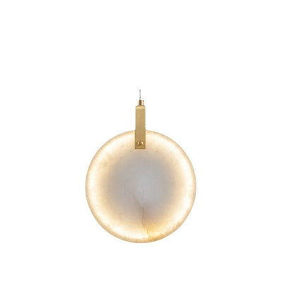 Modern LED pendellampa i naturlig marmor och mässing för sovrum matsal hall