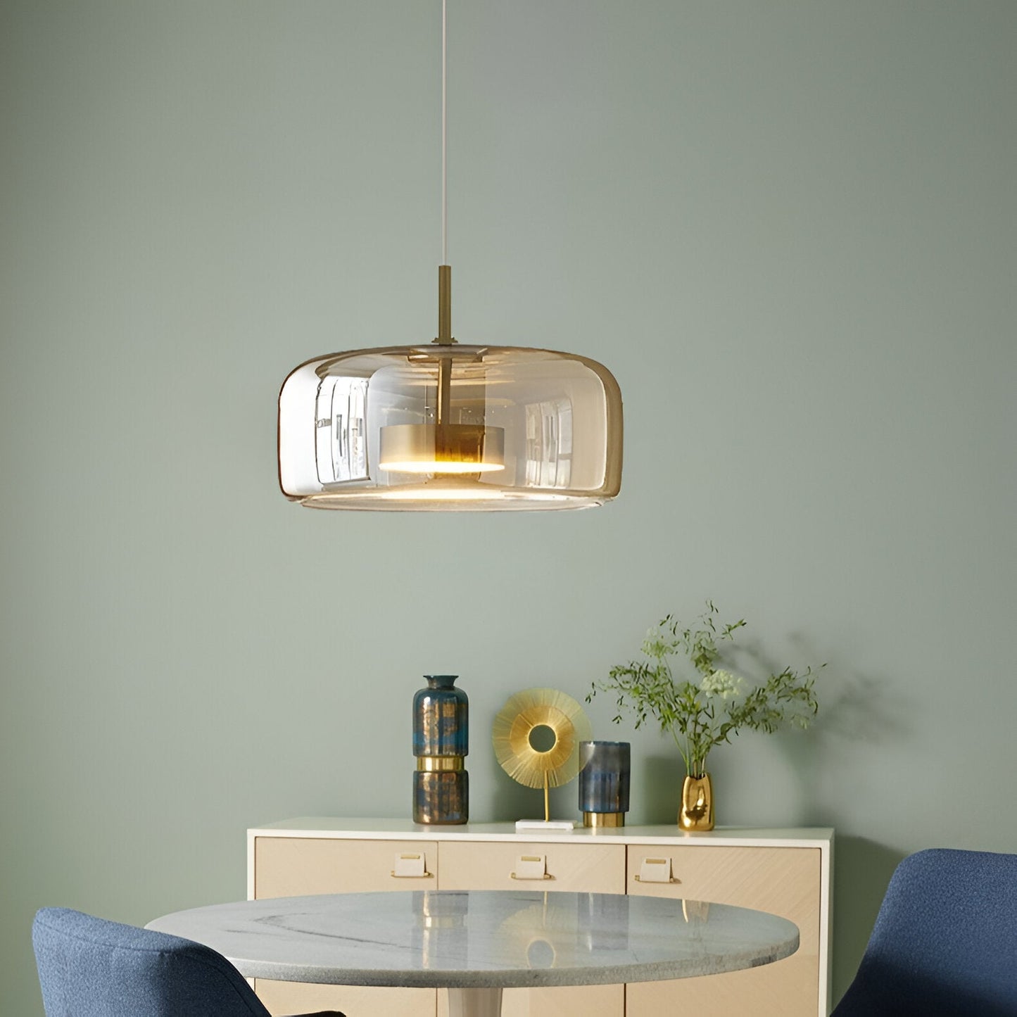 Modern glas pendellampa med LED för matsal vardagsrum kök och sovrum