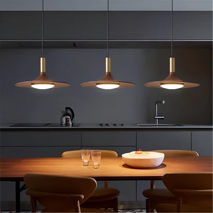 Nordisk takpendel i koppar med justerbar lampskärm för kök och vardagsrum