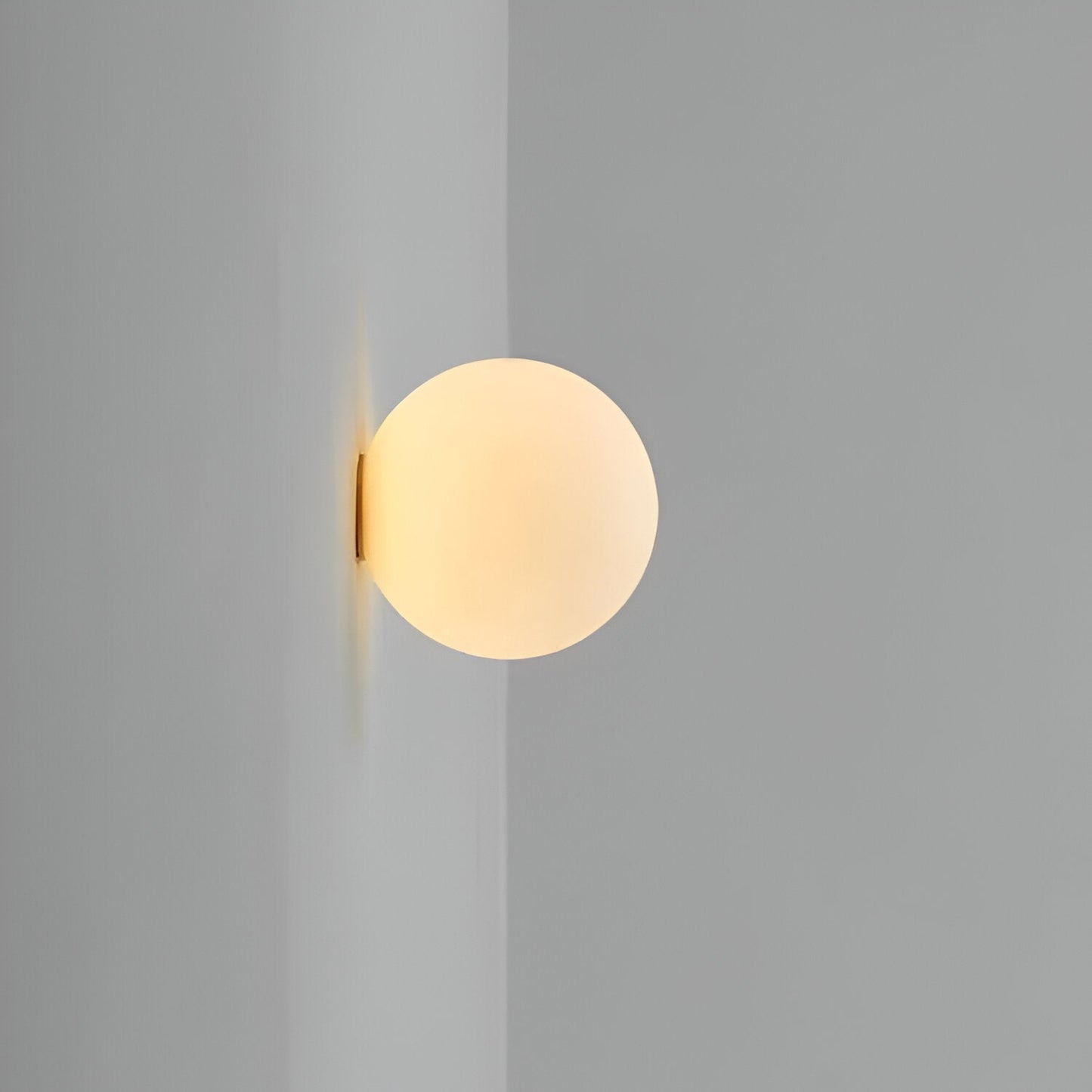 Minimalistisk glas vägglampa i sfärisk design för sovrum hall vardagsrum