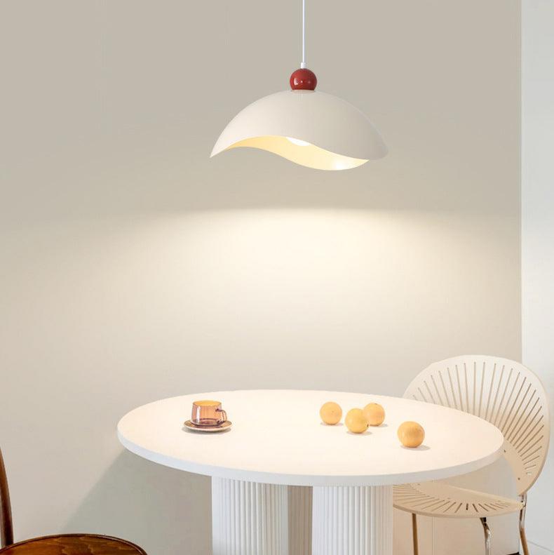 Modern takpendel i metall med vågformad lampskärm för kök matsal vardagsrum och sovrum