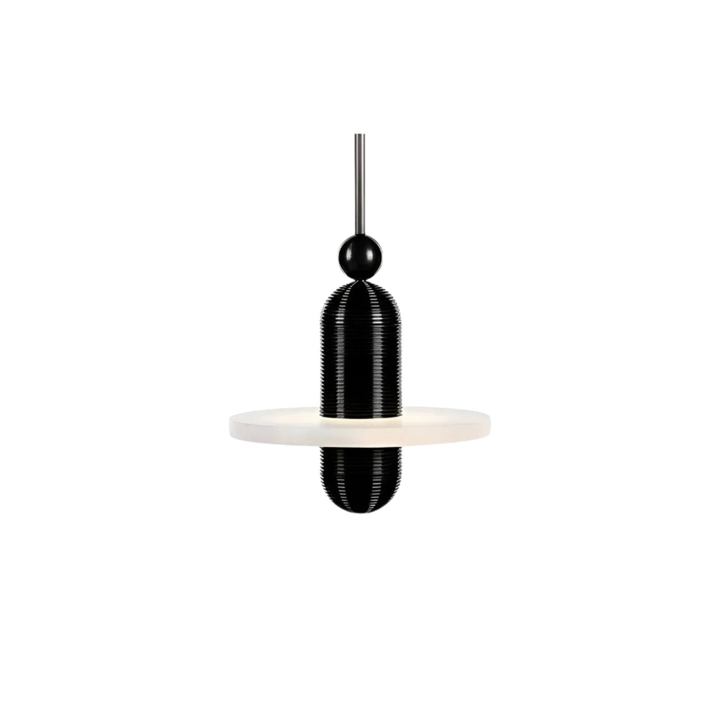 Modern alabaster taklampa i järn och marmorimitation med justerbar höjd
