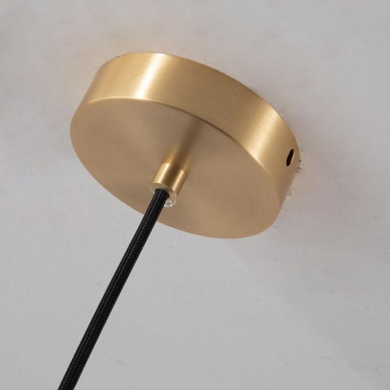 Modern LED pendellampa i naturlig marmor och mässing för sovrum matsal hall