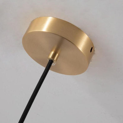 Modern LED pendellampa i naturlig marmor och mässing för sovrum matsal hall