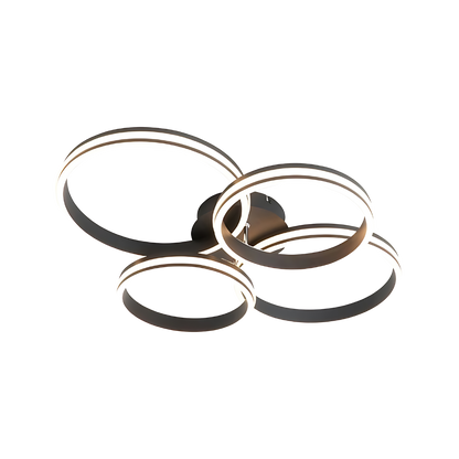 Modern smart LED taklampa med ringdesign för vardagsrum