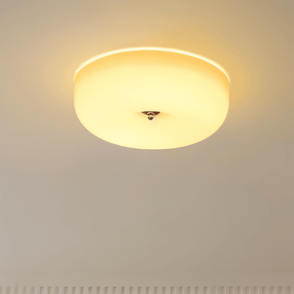 Rund taklampa med mjuk modern design och varm LED belysning för vardagsrum sovrum och hall
