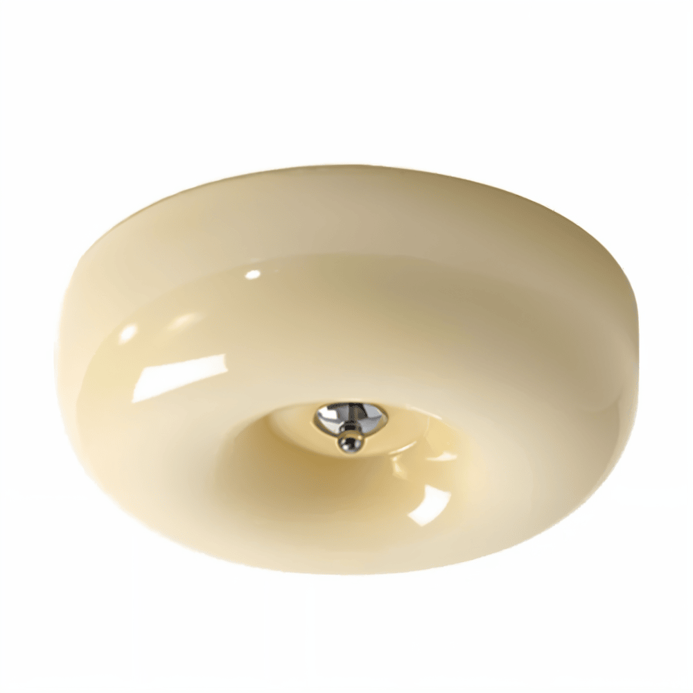 Rund taklampa med mjuk modern design och varm LED belysning för vardagsrum sovrum och hall