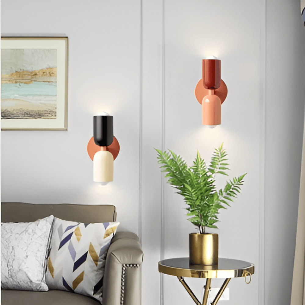 Modern rund vägglampa med LED belysning och elegant design för sovrum vardagsrum och hall