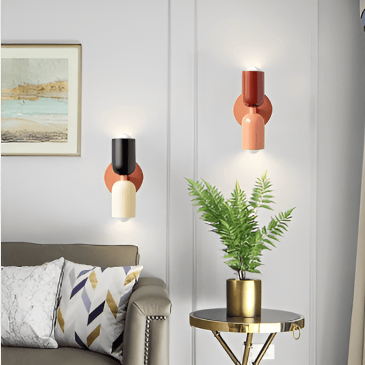 Modern rund vägglampa med LED belysning och elegant design för sovrum vardagsrum och hall