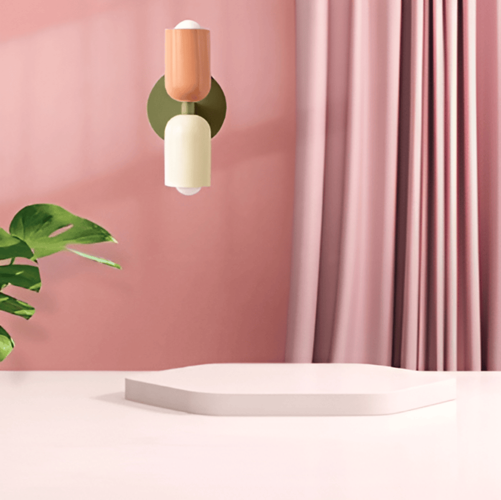 Modern rund vägglampa med LED belysning och elegant design för sovrum vardagsrum och hall