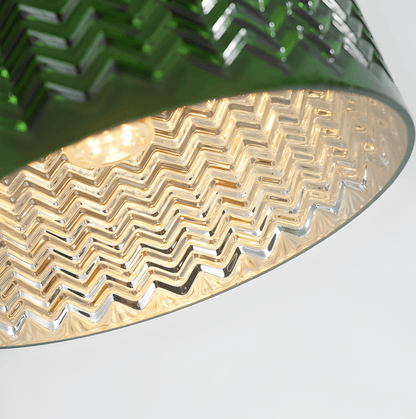 Grön glas pendellampa med nordisk design och mjukt ljus för kök vardagsrum och sovrum