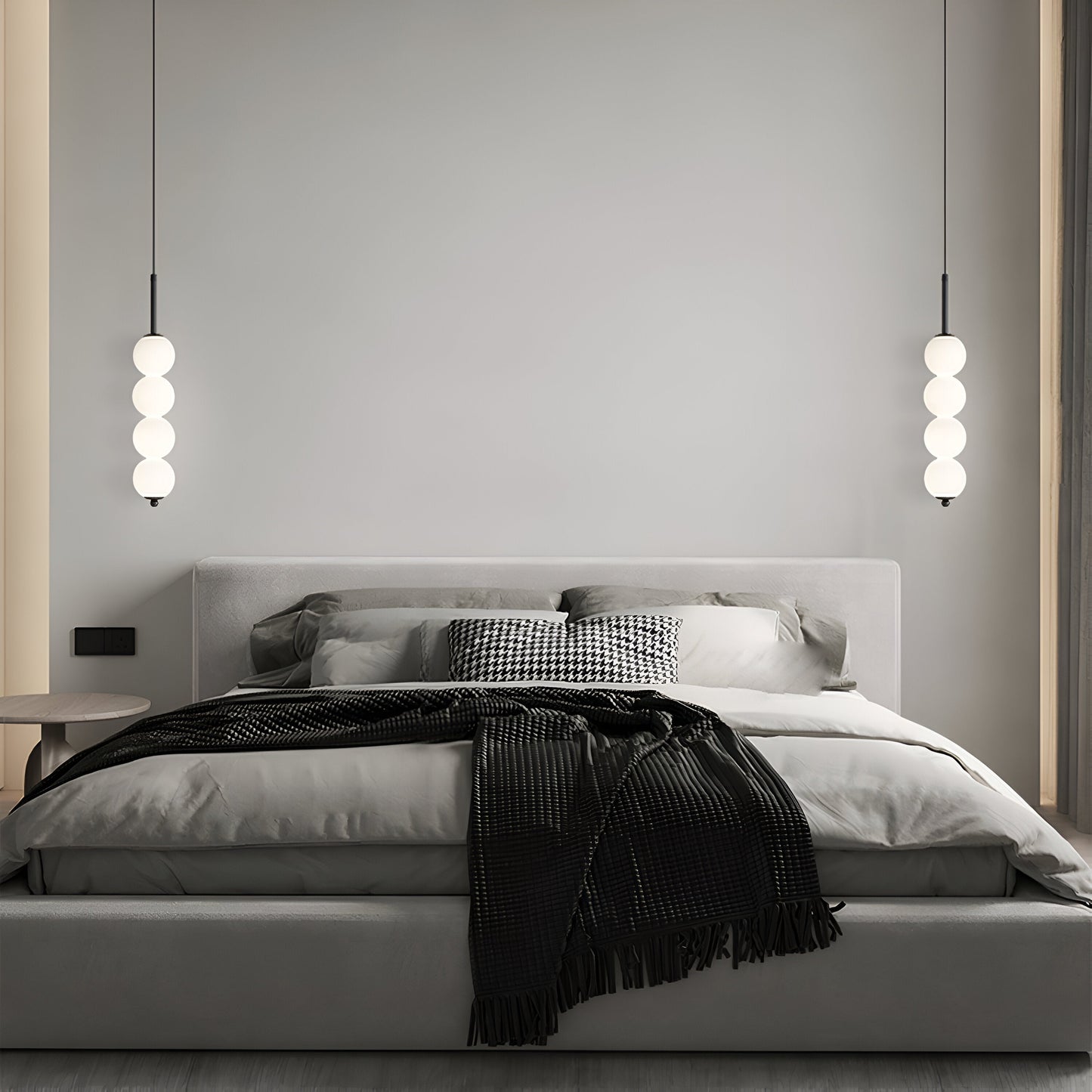 Modern Glassten Lampa med Elegant Metallfinish