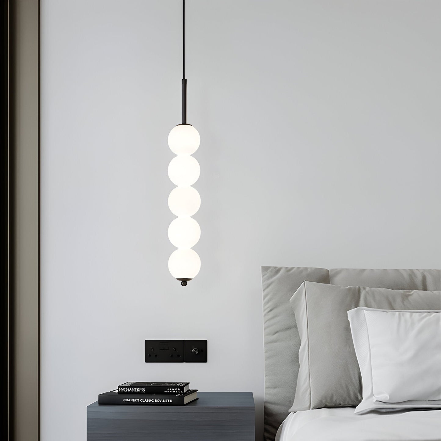 Modern Glassten Lampa med Elegant Metallfinish