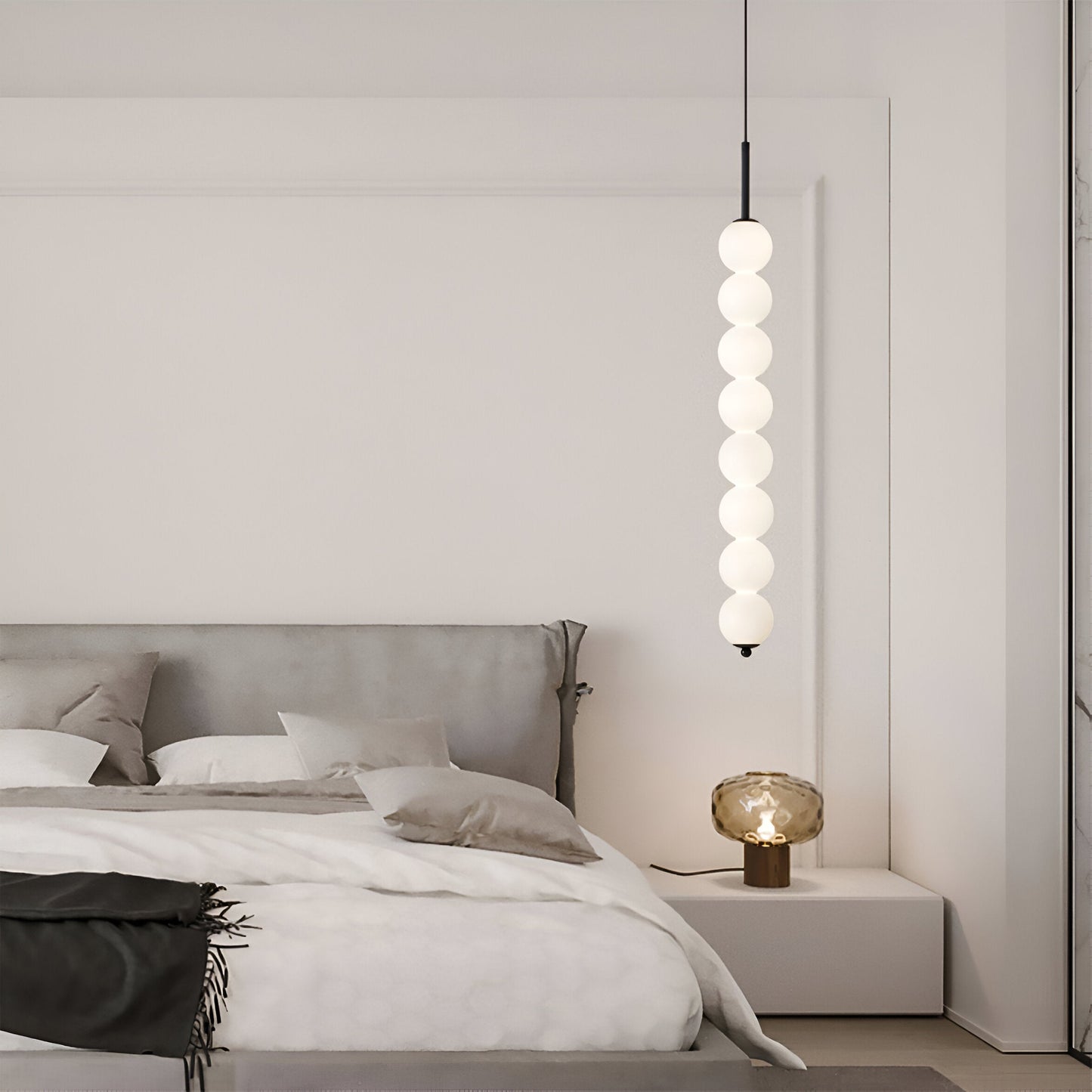 Modern Glassten Lampa med Elegant Metallfinish