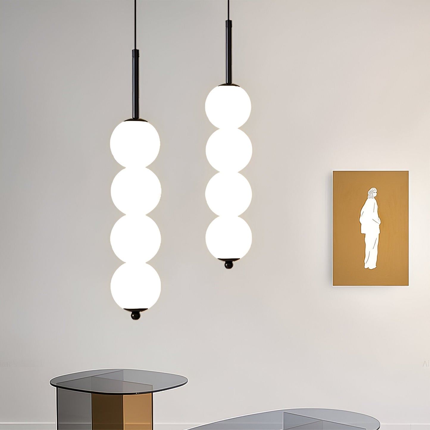 Modern Glassten Lampa med Elegant Metallfinish