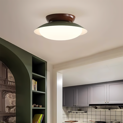 Modern taklampa i metall med retrodesign – LED plafond i mid-century stil för vardagsrum, sovrum och hall