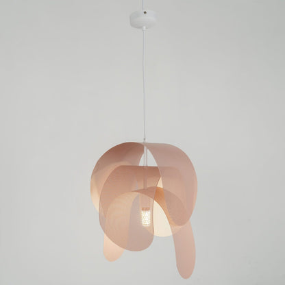 Modern perforerad metallpendel i rosa för kök matsal vardagsrum och sovrum
