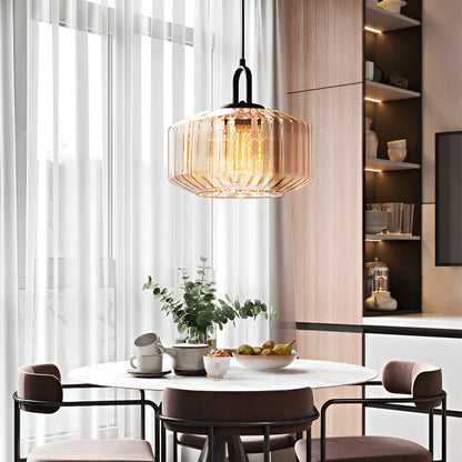 Retro glas pendellampa i nordisk design för sovrum vardagsrum matsal