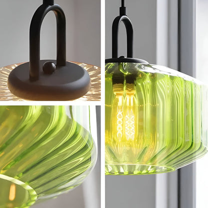 Retro glas pendellampa i nordisk design för sovrum vardagsrum matsal