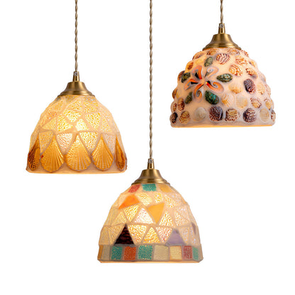 Färgglad mosaikpendel i glas för restaurang, sovrum och japansk inredning