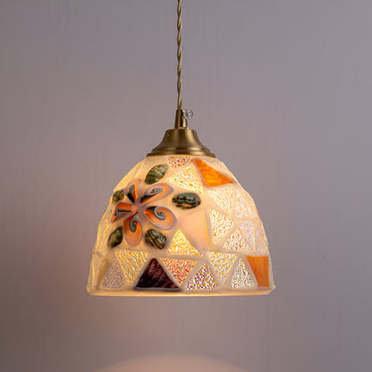 Färgglad mosaikpendel i glas för restaurang, sovrum och japansk inredning