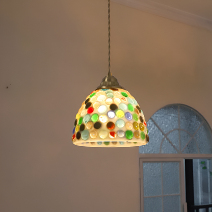 Färgglad mosaikpendel i glas för restaurang, sovrum och japansk inredning