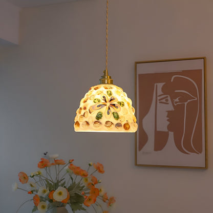 Färgglad mosaikpendel i glas för restaurang, sovrum och japansk inredning