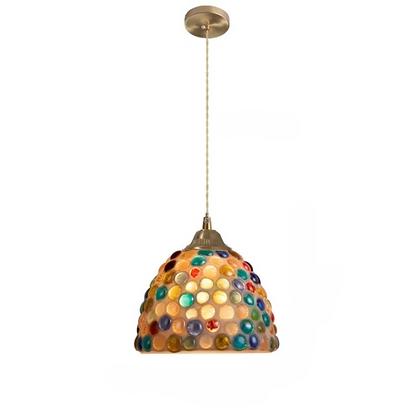Färgglad mosaikpendel i glas för restaurang, sovrum och japansk inredning