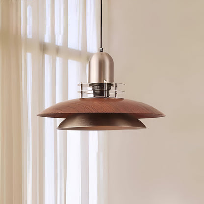 Retro pendellampa i smidesjärn med flygande tefat-design för matsal bar och vardagsrum