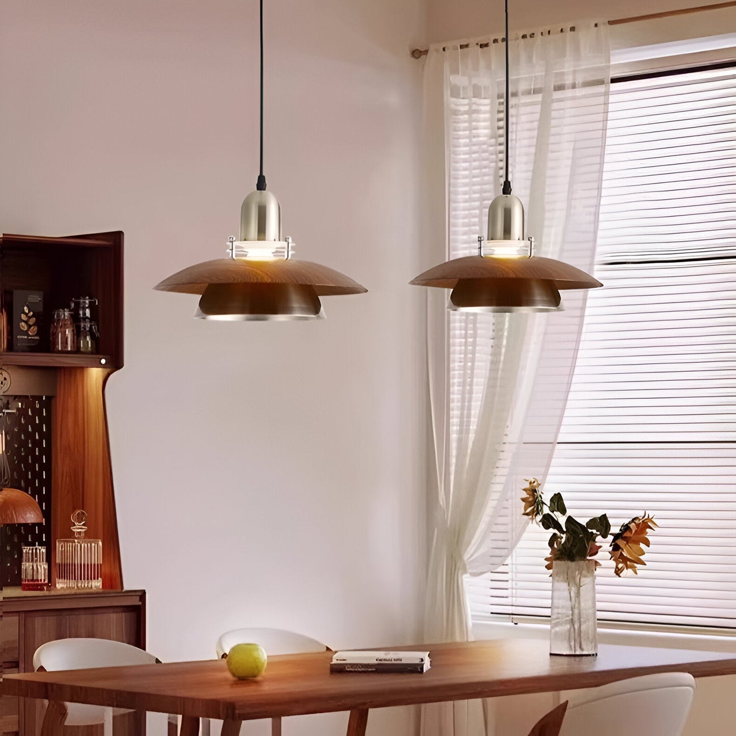 Retro pendellampa i smidesjärn med flygande tefat-design för matsal bar och vardagsrum
