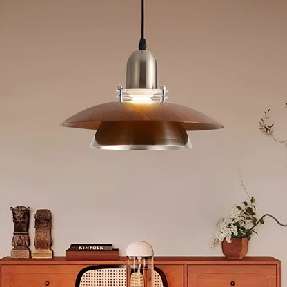 Retro pendellampa i smidesjärn med flygande tefat-design för matsal bar och vardagsrum