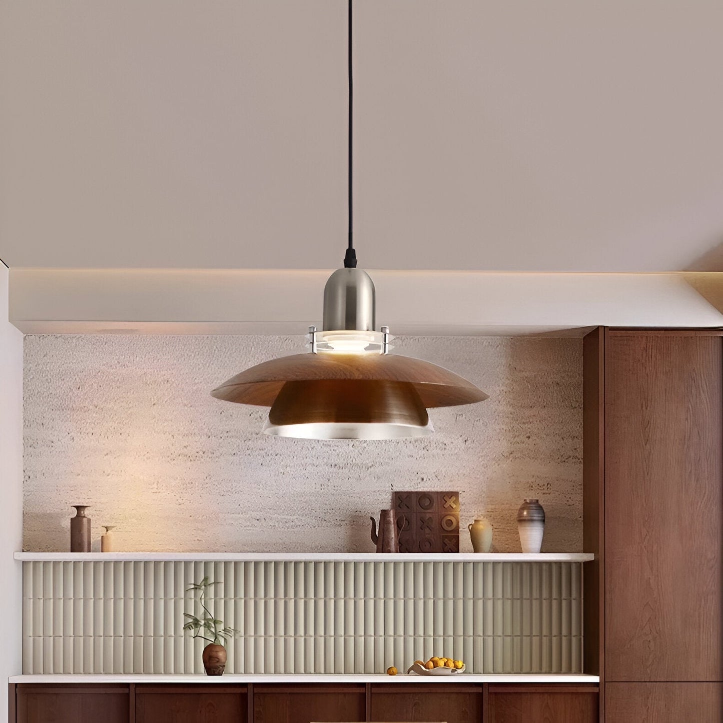 Retro pendellampa i smidesjärn med flygande tefat-design för matsal bar och vardagsrum