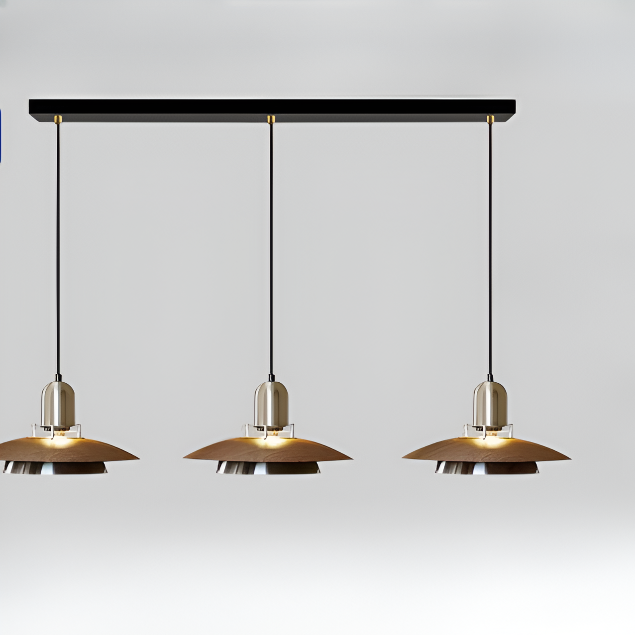 Retro pendellampa i smidesjärn med flygande tefat-design för matsal bar och vardagsrum