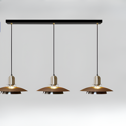 Retro pendellampa i smidesjärn med flygande tefat-design för matsal bar och vardagsrum