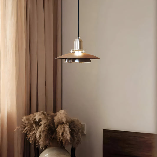 Retro pendellampa i smidesjärn med flygande tefat-design för matsal bar och vardagsrum